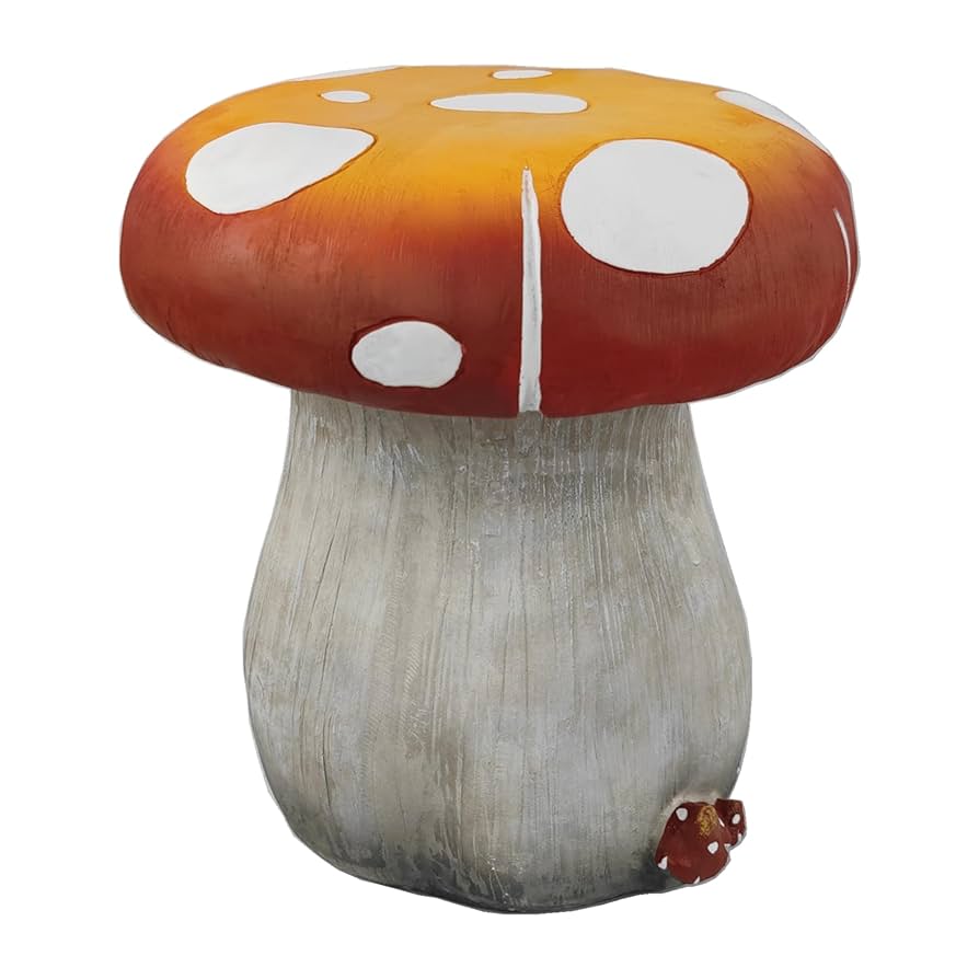 Amazon.com: HOUSINGOD Mushroom Resin Statue Stool Over Sized